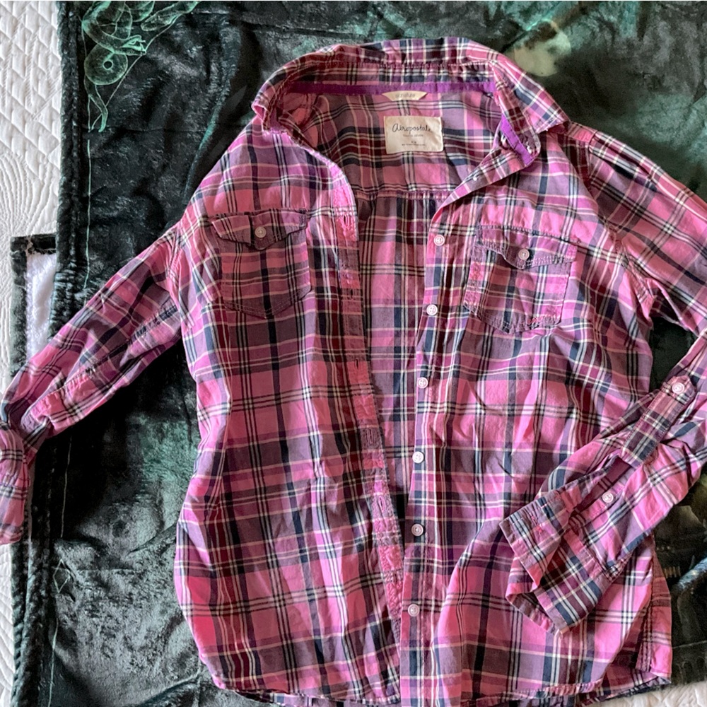Aeropostale Plaid Button up
